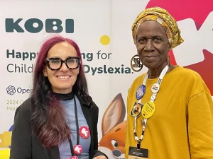 Lavrencic with Sheila Carr co-founder of Decoding Dyslexia Washington DC