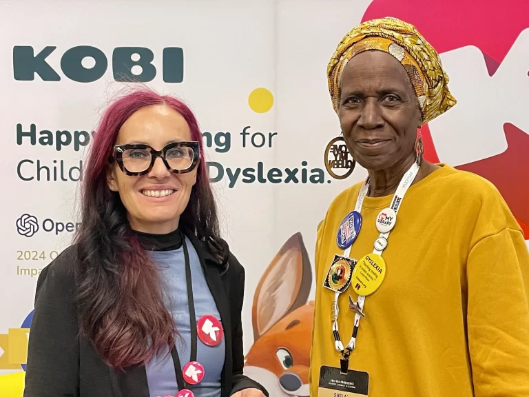 Lavrencic with Sheila Carr co-founder of Decoding Dyslexia Washington DC